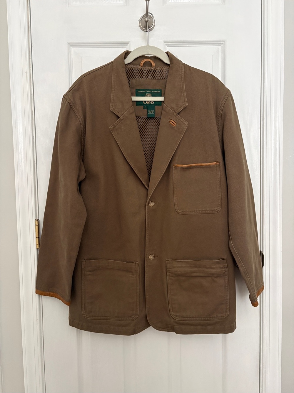 L.L. Bean Men's Brown Lightweight Shirt Jacket with Contrast Trim